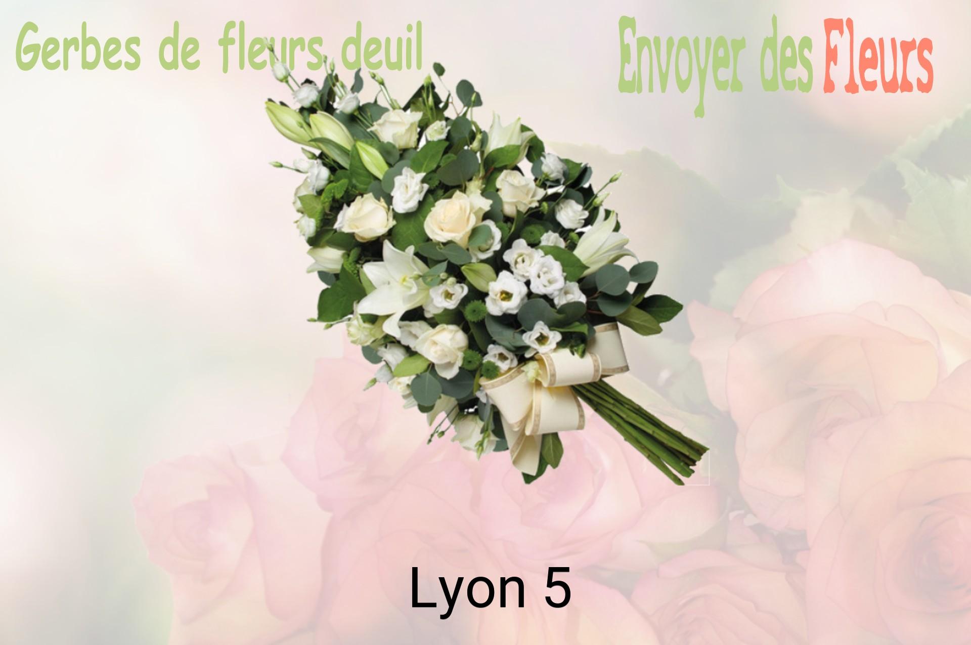 Gerbe de fleurs de deuil livrée à Lyon-5